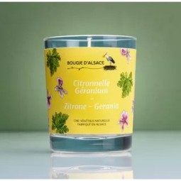 Citronnelle - Géranium - Bougie Naturelle