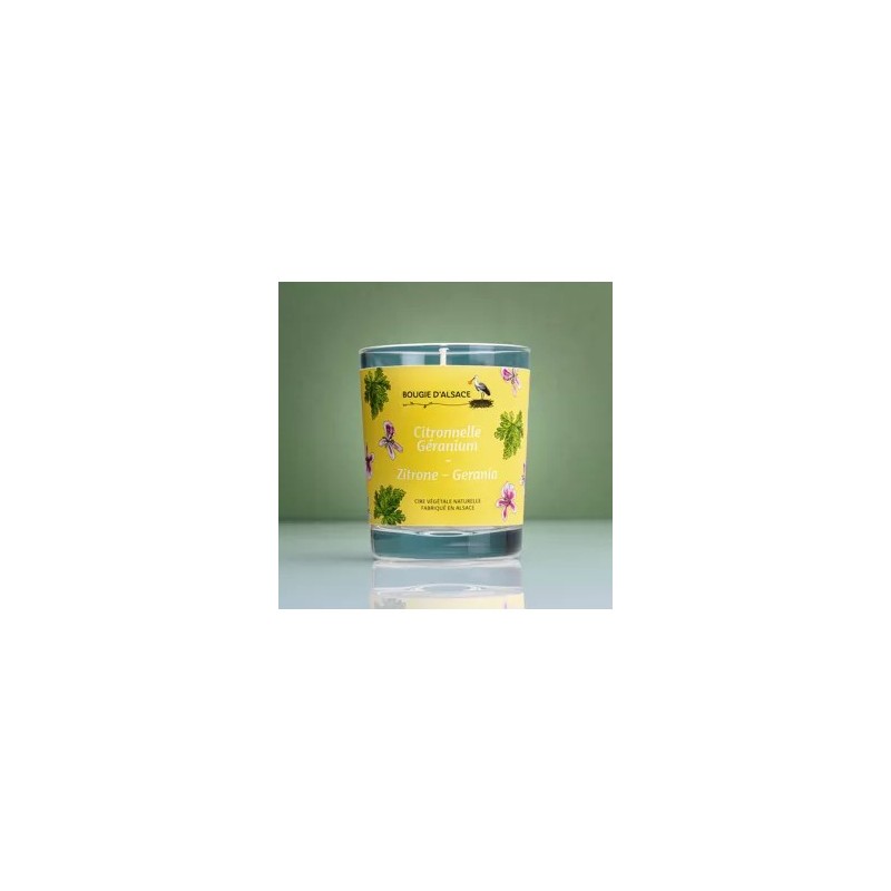 Citronnelle - Géranium - Bougie Naturelle